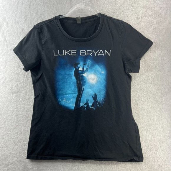 Luke Bryan‎ Shirt Womens Large Kill The Lights Graphic Concert Band Tee - Picture 2 of 8